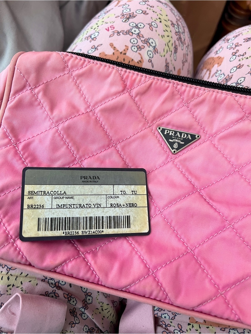 Prada Pink Quilted Nylon wristlet bag! 🌟Offers always welcome!
